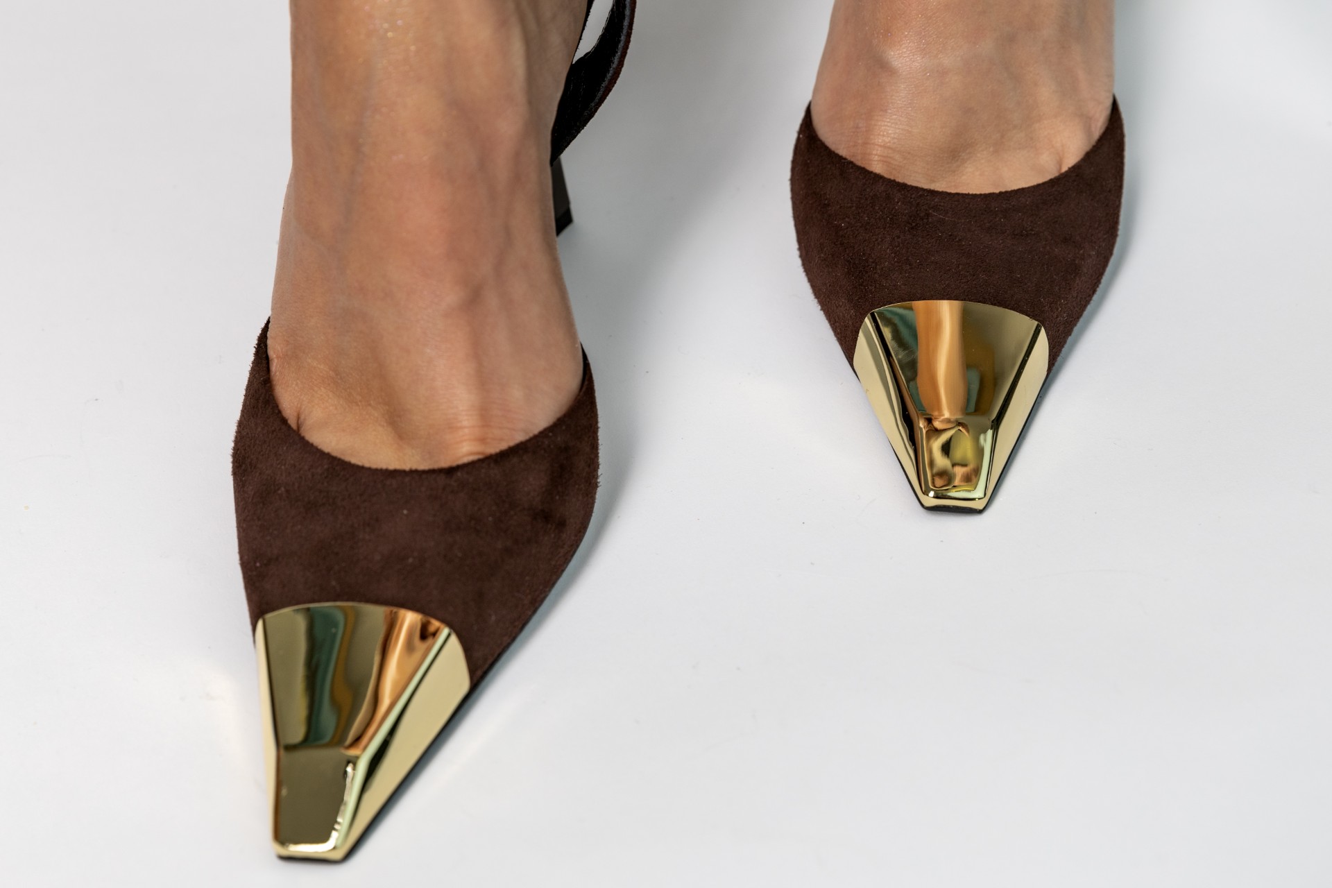 Дамски обувки на ток Velour Mocca - Image 5