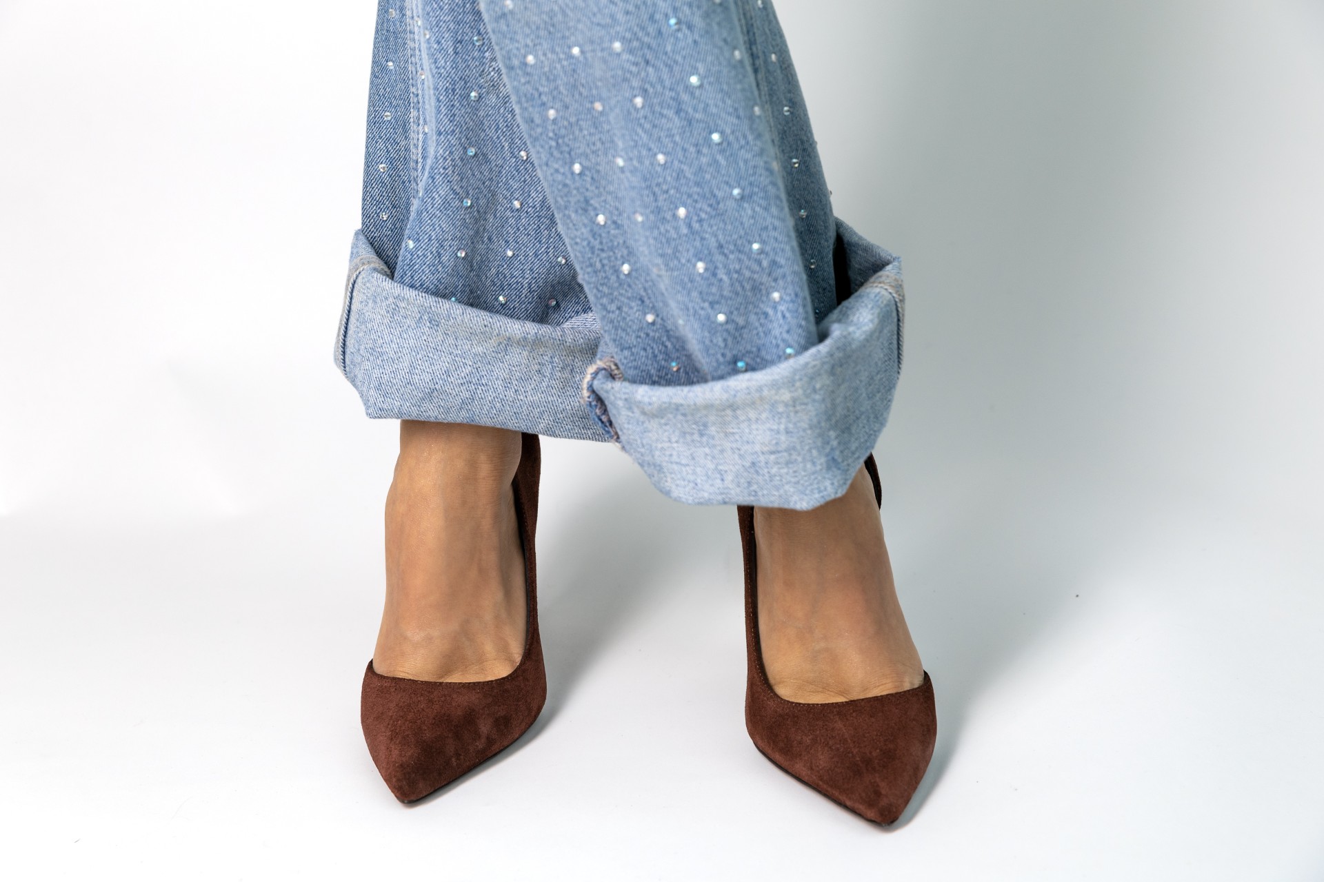 Дамски обувки Velour Morocco на ток - Image 3