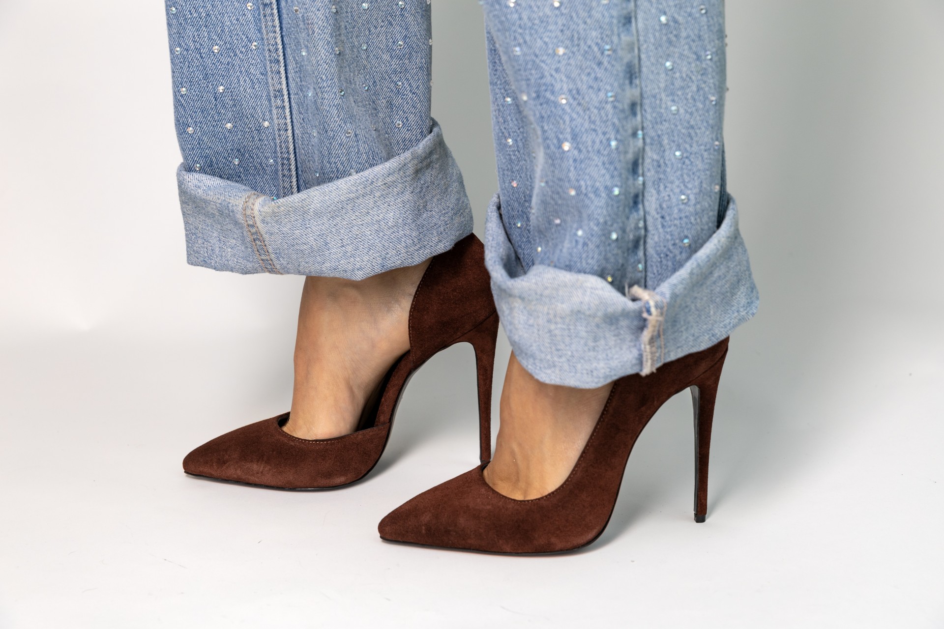 Дамски обувки Velour Morocco на ток - Image 4